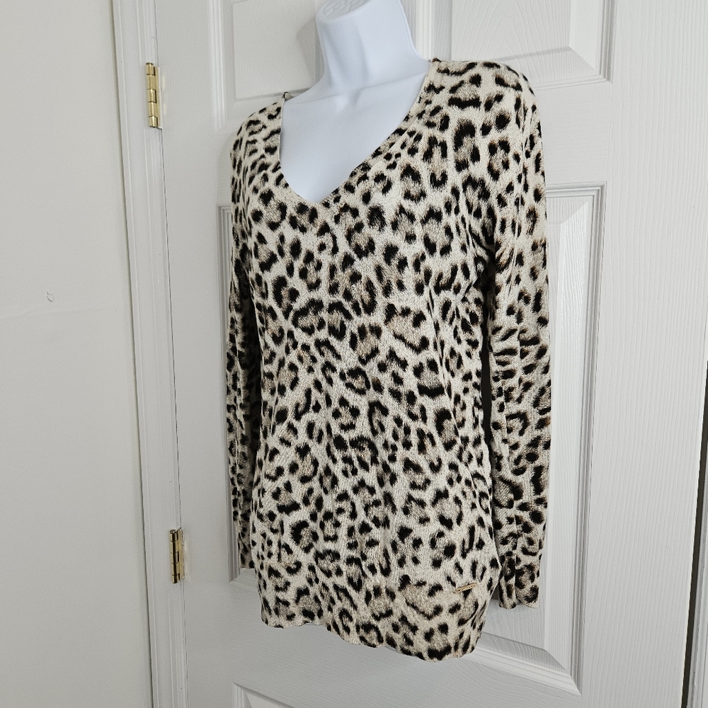 Michael Kors animal print lightweight sweater size S